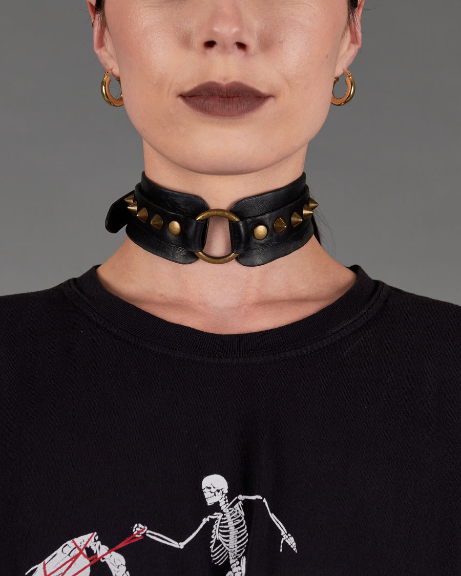 Studded Leather Collar